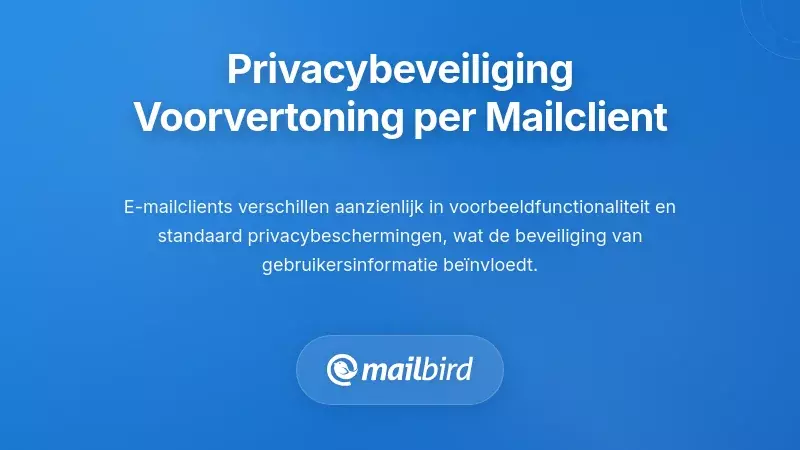 Vergelijking van privacy-instellingen van e-mailclients voor voorvertoningsbescherming