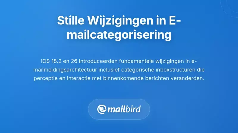 Stille Wijzigingen in E-mailcategorisering die Uw Inbox Be&iuml;nvloeden