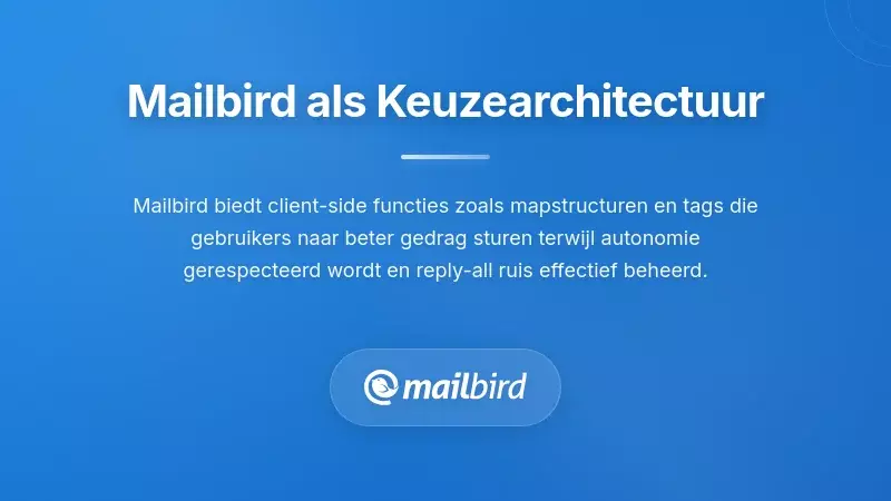 Gebruikmaken van de functies van Mailbird als 'Keuzearchitectuur'
