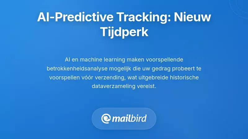 Illustratie van AI-gestuurde predictieve e-mailtrackingtechnologie die gebruikspatronen analyseert
