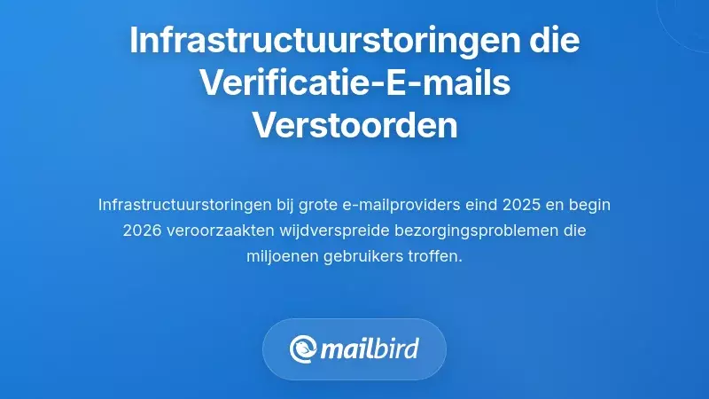 Grote storingen in infrastructuur die de bezorging van verificatiemails verstoorden
