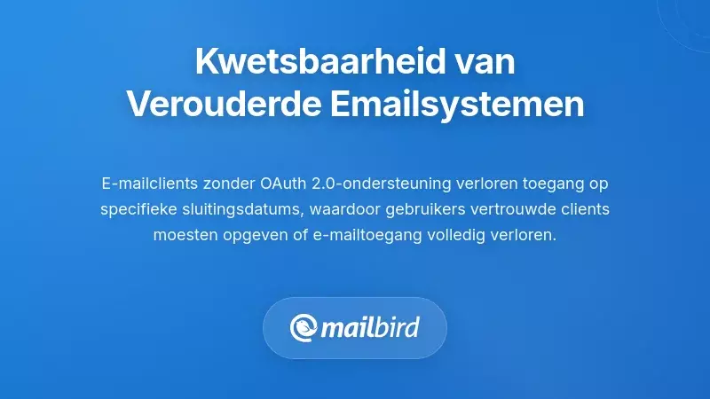 De kwetsbaarheid van verouderde e-mailsystemen en oude clients