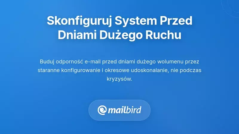 Konfigurowanie systemu przed dniami o dużym natężeniu