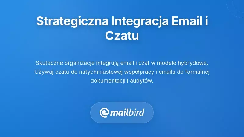 Hybrydowa strategia komunikacji łącząca e-mail i czat dla optymalnego przepływu pracy