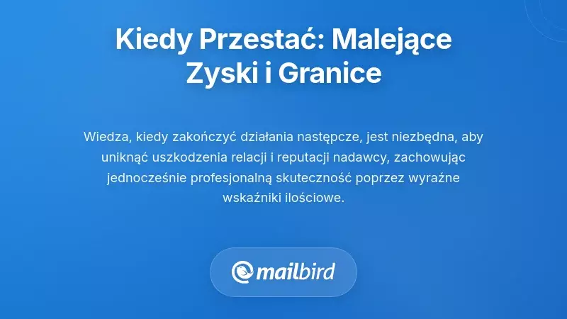 Kiedy zakończyć: Rozpoznawanie malejących korzyści i szanowanie granic