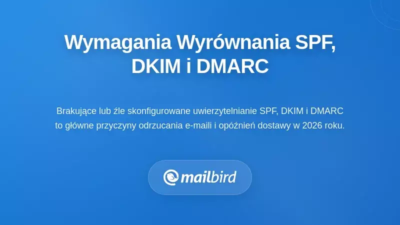 Wymagania dotyczące zgodności uwierzytelniania SPF, DKIM i DMARC