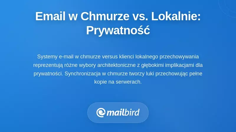 Przechowywanie poczty w chmurze vs. lokalne przechowywanie: obawy dotyczące prywatności e-maili