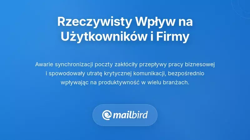 Profesjonalista biznesowy sfrustrowany błędami synchronizacji poczty elektronicznej wpływającymi na komunikację w pracy i produktywność