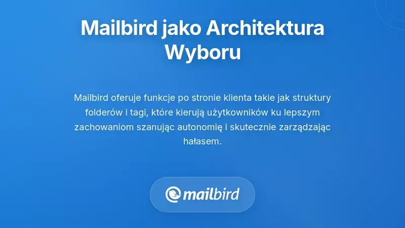 Wykorzystanie funkcji Mailbird jako „architektury wyboru”