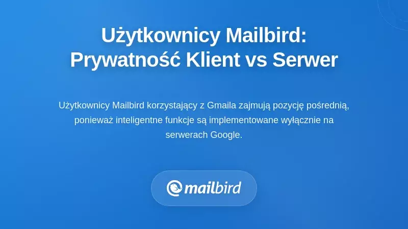 Wyjątkowa pozycja użytkownik&oacute;w Mailbird: prywatność klienta a serwera