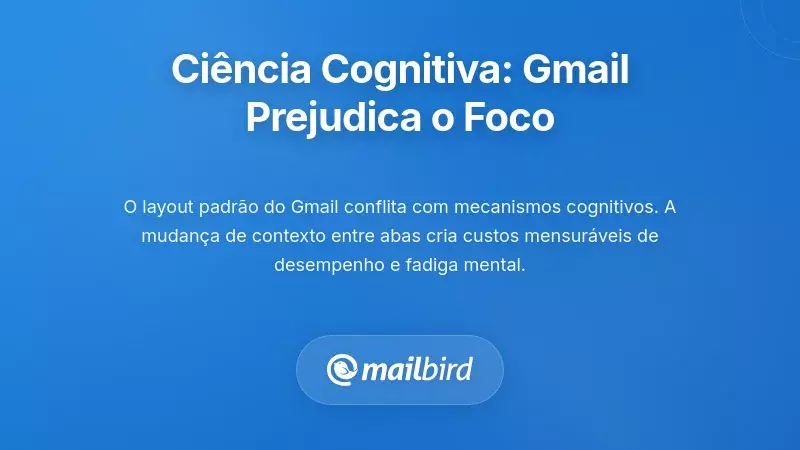 Ci&ecirc;ncia Cognitiva: Porque o Design do Gmail Prejudica a Concentra&ccedil;&atilde;o