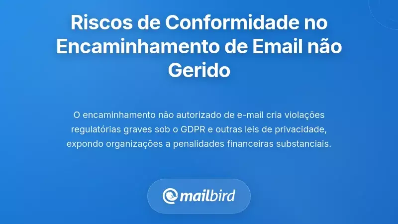 Riscos Organizacionais e de Conformidade do Encaminhamento de E-mails Não Gerido