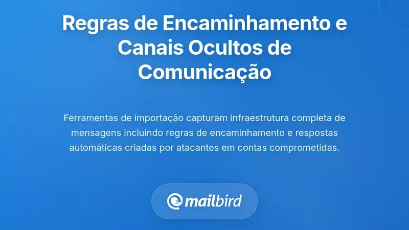 Regras de Encaminhamento de Email e Canais de Comunica&ccedil;&atilde;o Oculta