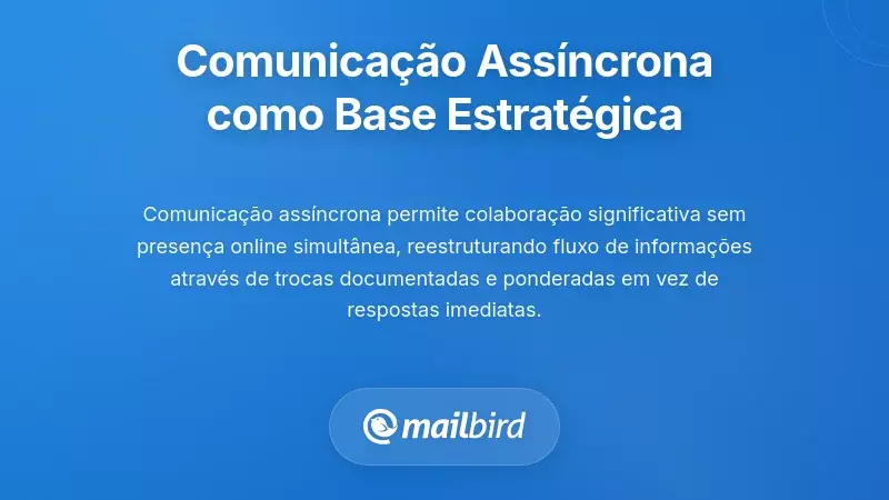 Adotar a Comunica&ccedil;&atilde;o Ass&iacute;ncrona como Base Estrat&eacute;gica