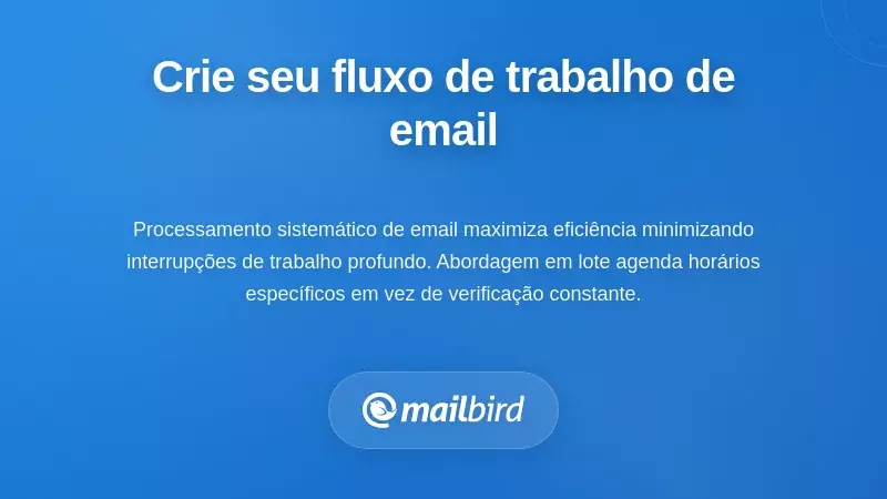 Diagrama do fluxo de trabalho diário de processamento de emails mostrando abordagem sistemática de gestão da caixa de entrada