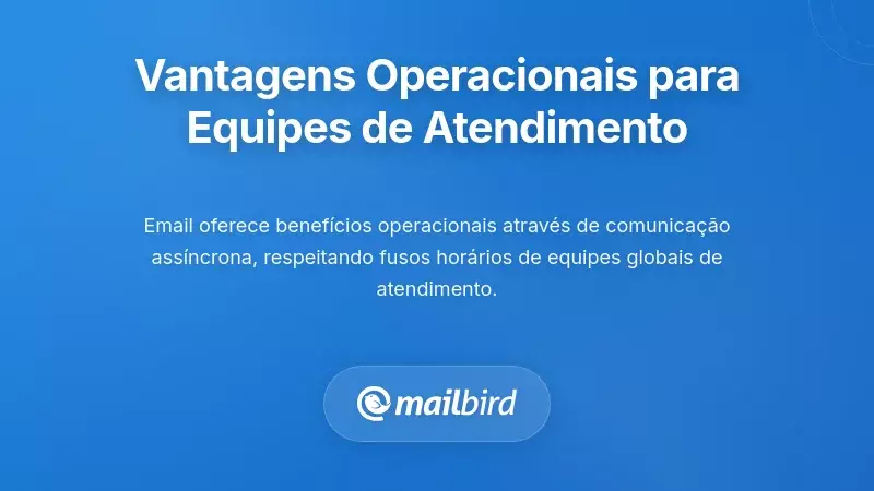 Vantagens operacionais do email para equipas de atendimento ao cliente e efici&ecirc;ncia do fluxo de trabalho