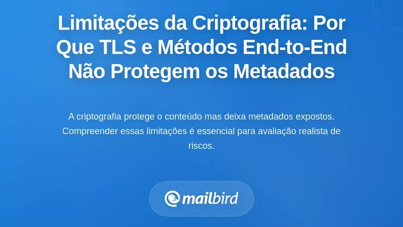 As Limitações da Encriptação: Porque o TLS e os Métodos de Ponta a Ponta Não Protegem os Metadados
