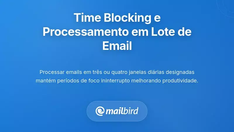 Implementa&ccedil;&atilde;o de Bloqueio de Tempo e Processamento em Lote para Email