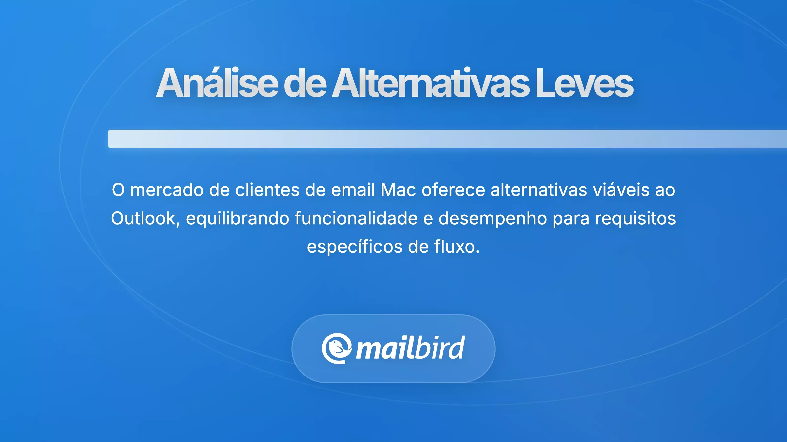 Gr&aacute;fico comparativo das alternativas leves de clientes de e-mail para Mac em rela&ccedil;&atilde;o ao Microsoft Outlook com an&aacute;lise de caracter&iacute;sticas