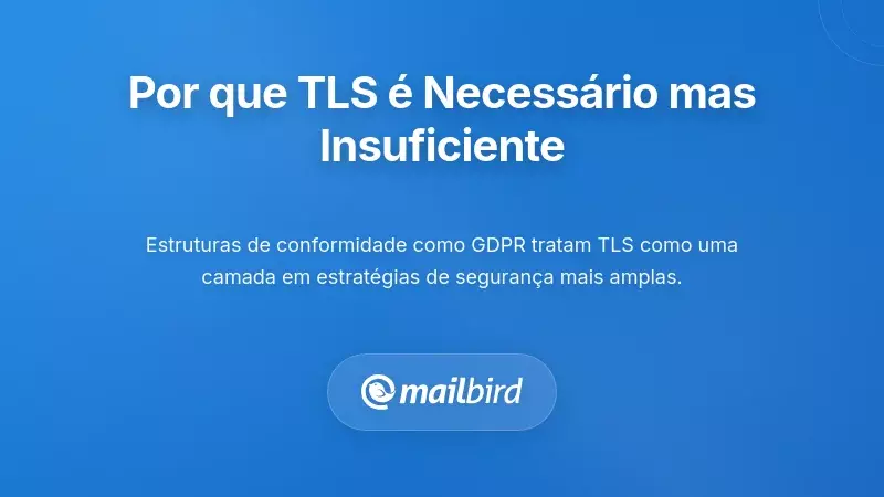 Porque as Regulamenta&ccedil;&otilde;es Consideram o TLS Necess&aacute;rio mas Insuficiente