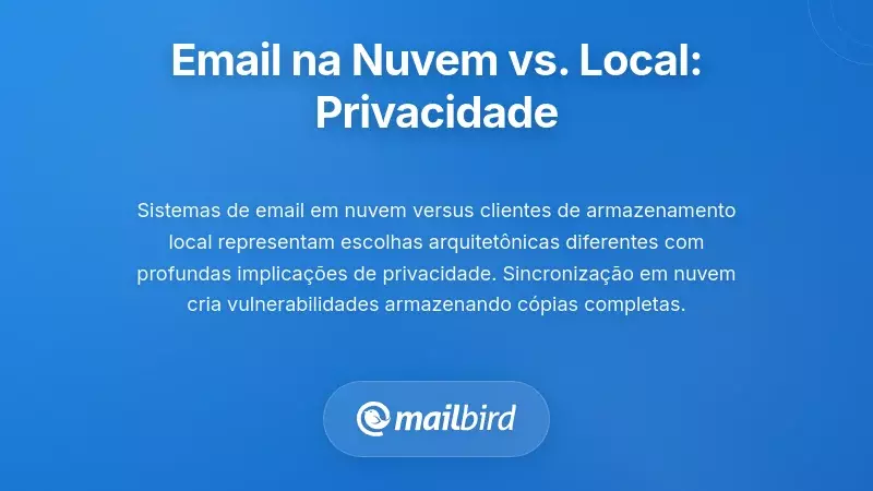 Armazenamento de Email Baseado na Nuvem vs. Local: Implica&ccedil;&otilde;es para a Privacidade