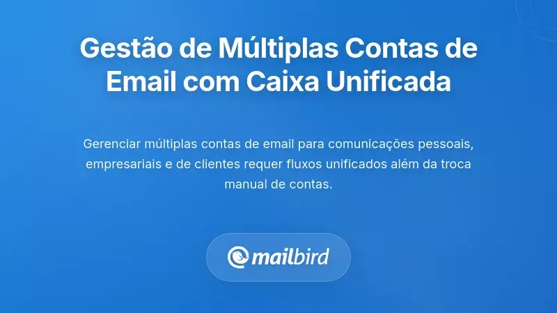 Gerenciamento de M&uacute;ltiplas Contas de Email Atrav&eacute;s da Arquitetura de Caixa de Entrada Unificada