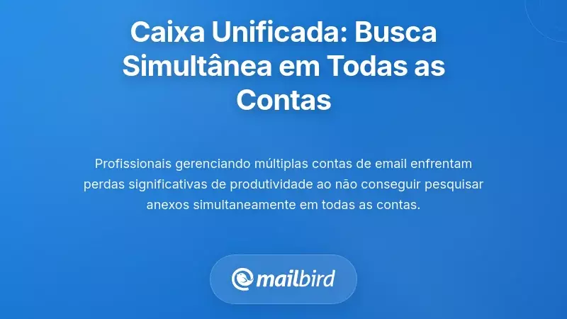 Arquitetura de Caixa de Entrada Unificada: Pesquisa Simult&acirc;nea em Todas as Suas Contas