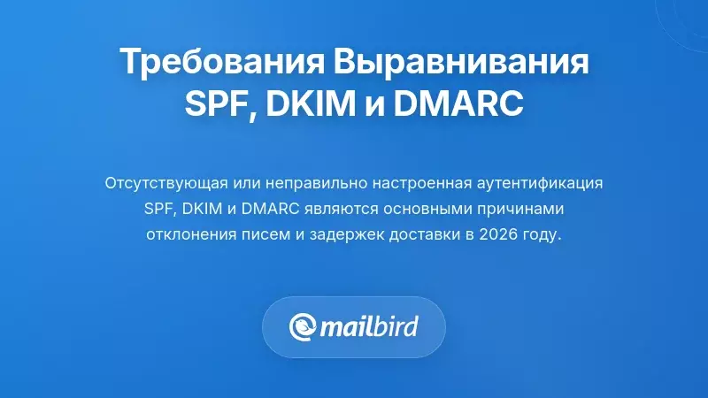 Требования к согласованию аутентификации SPF, DKIM и DMARC