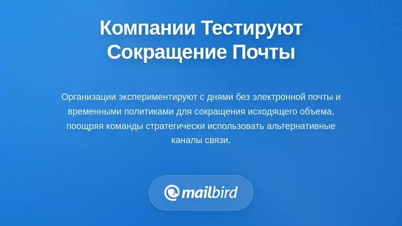 Организации, которые уже экспериментируют с сокращением электронной почты