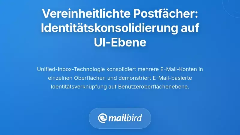 Vereinheitlichte E-Mail-Postfächer: Identitätskonsolidierung auf der Benutzerschnittstellenebene