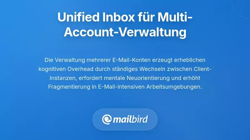 Vereinte Posteingangsarchitektur f&uuml;r das Multi-Konto-Management