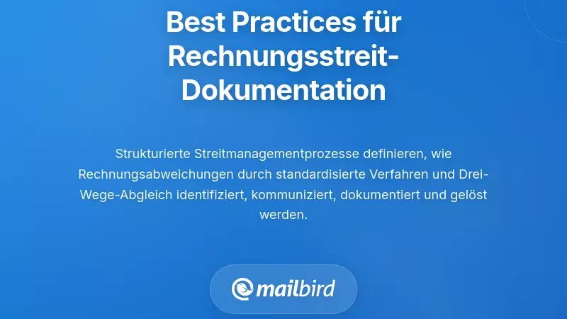 Geschäftsperson organisiert Dokumentation von Rechnungsstreitigkeiten mit strukturiertem E-Mail-Management-System