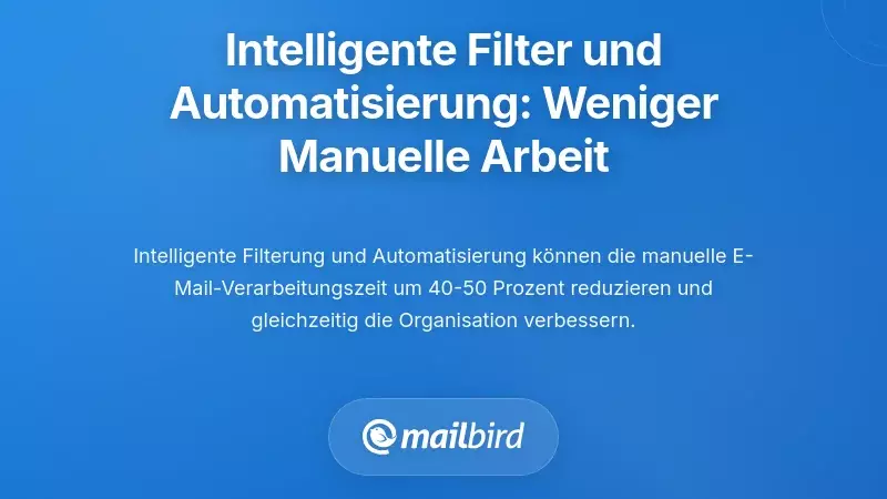 Intelligente Filterung und Automatisierung: Dramatische Reduzierung der manuellen Verarbeitung