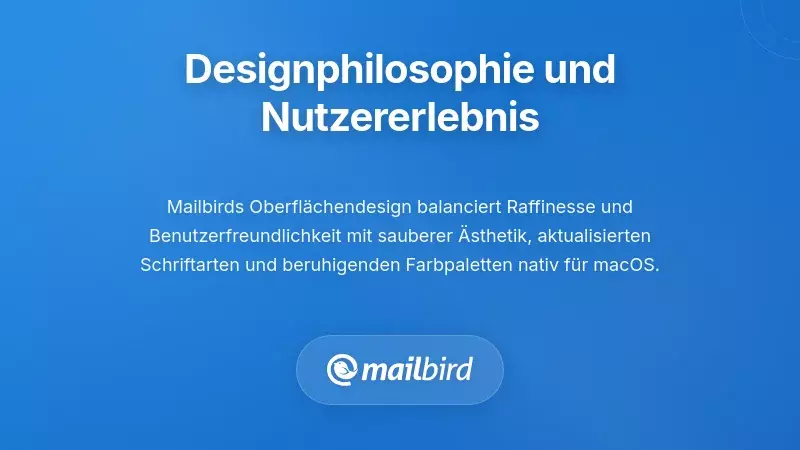 Mailbird für Mac Benutzeroberflächendesign, das ein sauberes Layout und eine intuitive Navigation zeigt