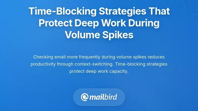 Time-Blocking Strategies That Protect Deep Work During Volume Spikes