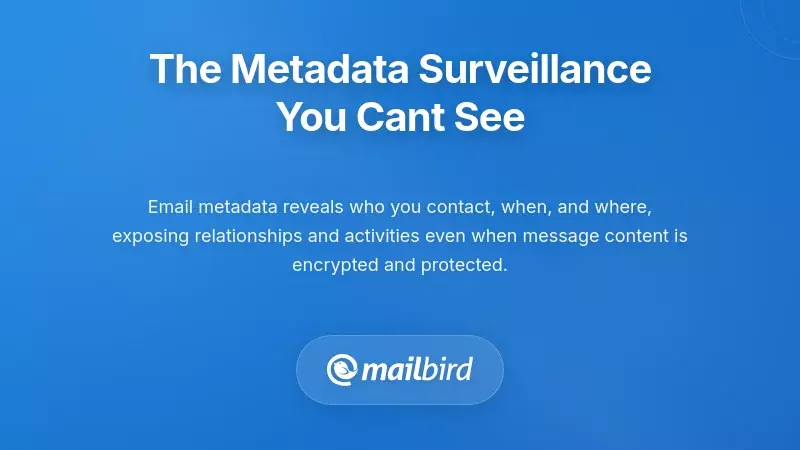 Email metadata surveillance showing hidden tracking information beyond message content