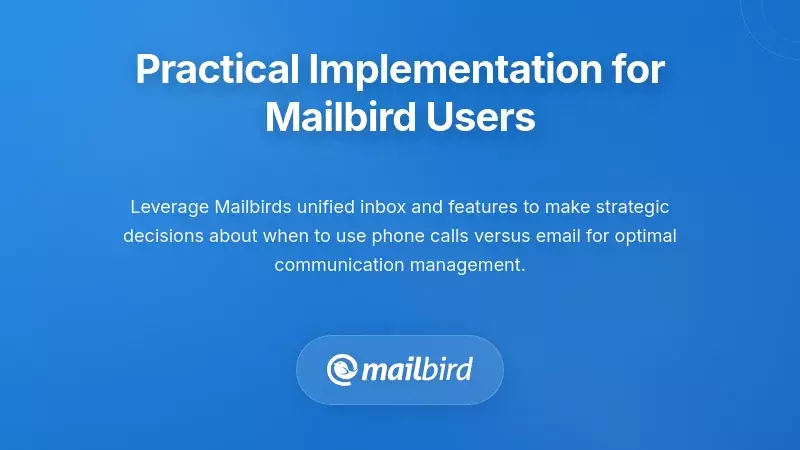 Mailbird email client interface showing multiple accounts with phone integration options