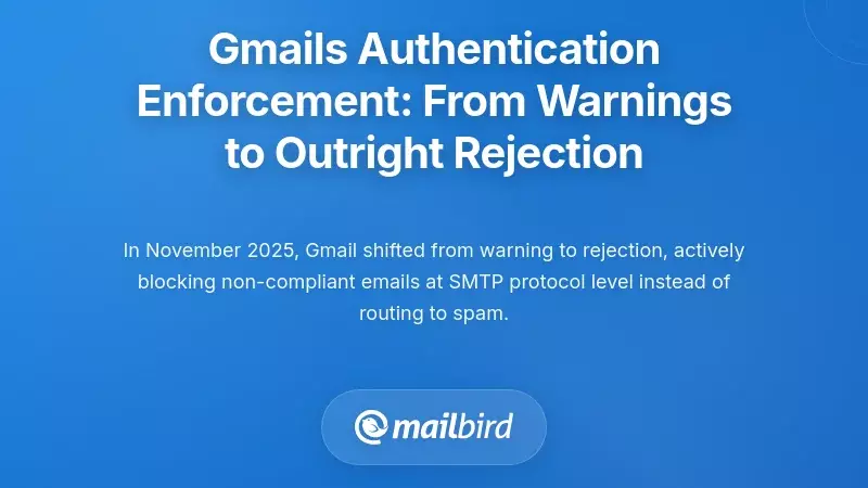 Gmail's Authentication Enforcement: From Warnings to Outright Rejection