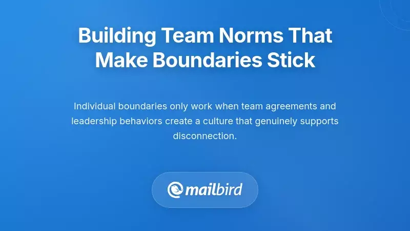 Team meeting discussing email boundary protocols and vacation communication norms