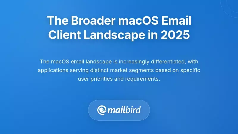 macOS email client landscape overview displaying secure email options and Mailfence alternatives for 2025