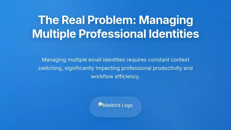 The Real Problem: Managing Multiple Professional Identities
