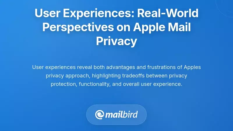 User Experiences: Real-World Perspectives on Apple Mail Privacy