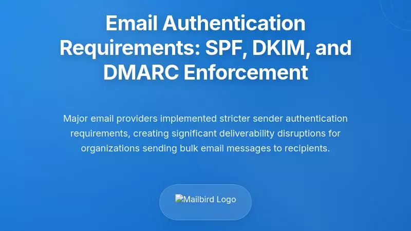Email Authentication Requirements: SPF, DKIM, and DMARC Enforcement