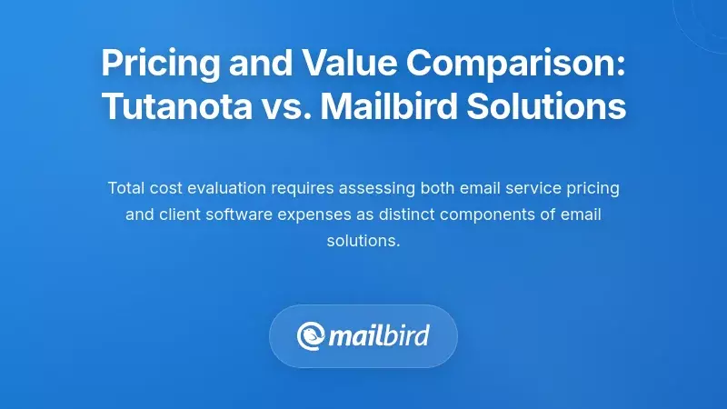 Pricing and Value Comparison: Tutanota vs. Mailbird Solutions