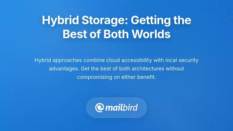 Hybrid cloud and local storage solution for email attachment management