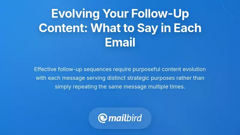 Evolving Your Follow-Up Content: What to Say in Each Email