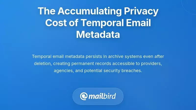 The Accumulating Privacy Cost of Temporal Email Metadata