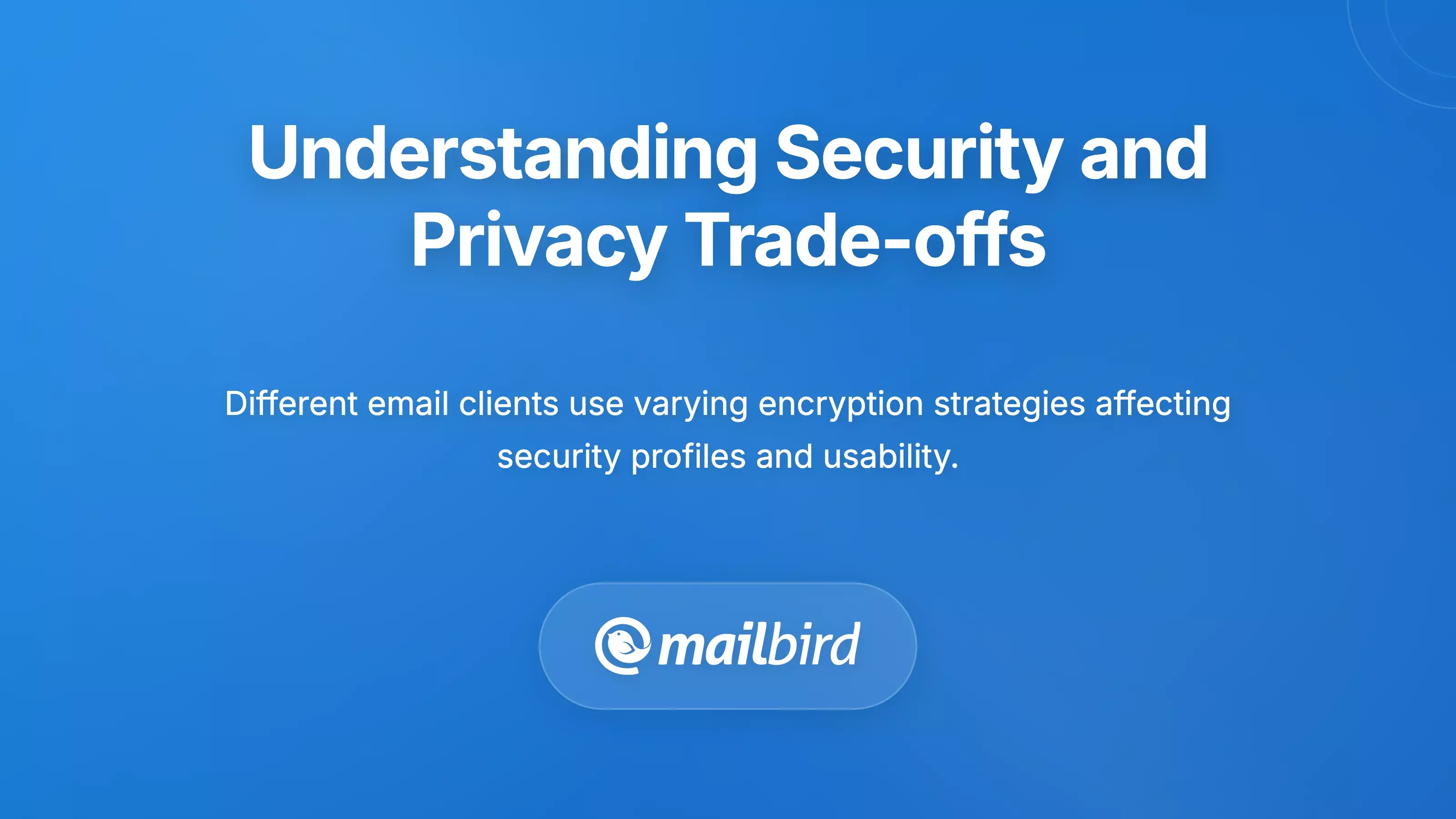 Email encryption security comparison chart showing privacy-focused Mac email client options