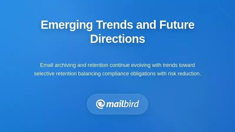 Future trends in email archiving and retention compliance for regulated organizations