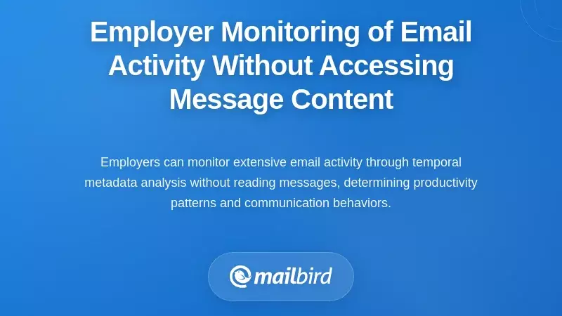 Employer Monitoring of Email Activity Without Accessing Message Content